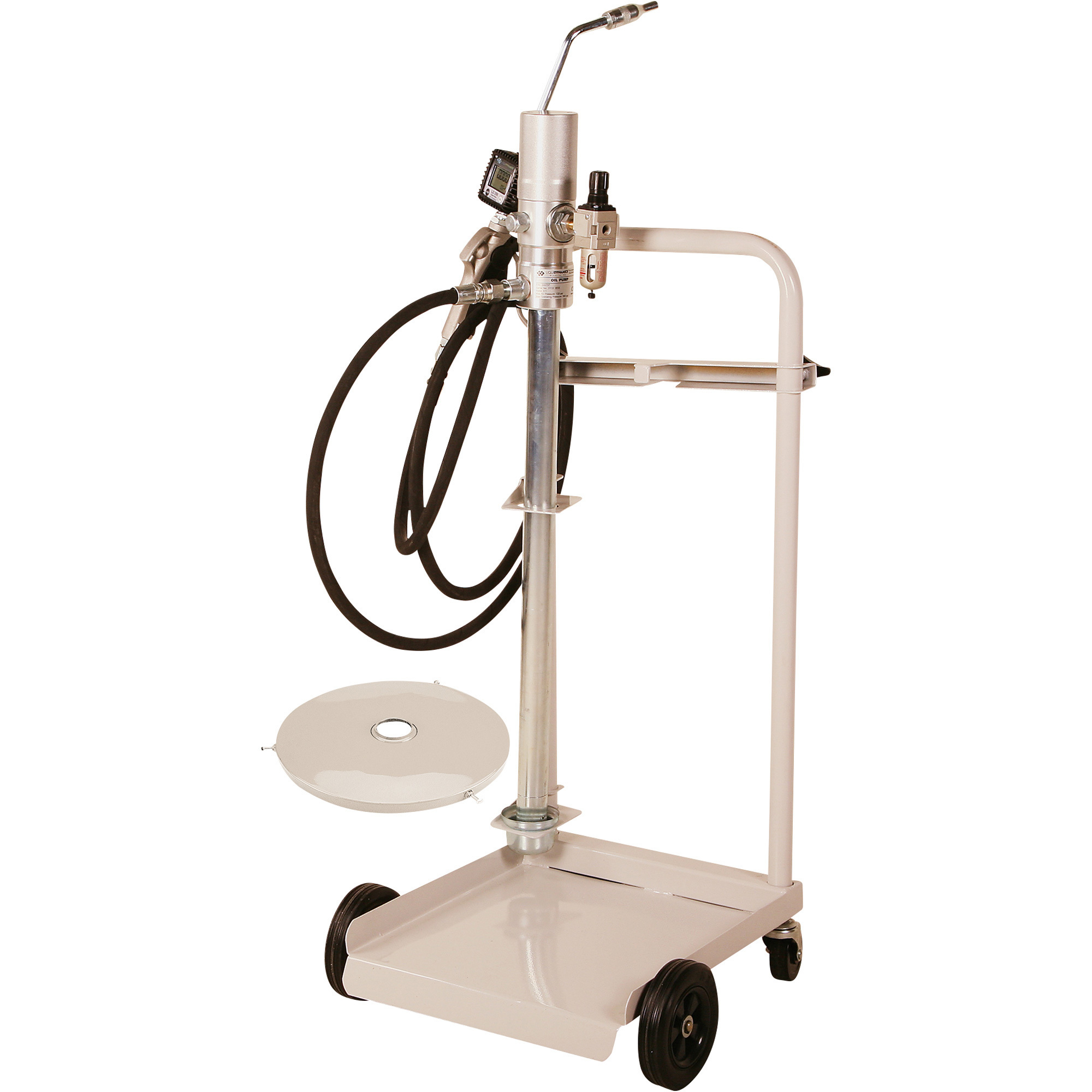 Liquidynamics Pneumatic Pump 31 Mobile Oil Cart, for 120Lb. Drums